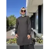 Misswhence Yanları Fermuarlı Viscon Tunik 38020