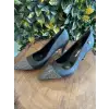 Pierre Cardin Önü ve Topuğu Taşlı Siyah Stiletto 52610