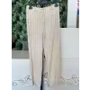 QOOQ Çizgili Keten Havuç Pantolon 23SS309