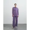 QooQ Saten Bol Paça Lila Pantolon 23SS316