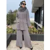 Qupra Belden Büzdürmeli Seyyar Kürklü Kap Pantolon Takım WAC92123
