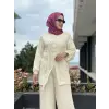 Qupra Brit Detaylı Tensel Tunik Pantolon Takım WAD12130