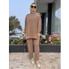 Qupra Broş Detaylı Modal Tunik Pantolon Takım WAC92103