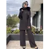 Qupra Seyyar Kürk Aksesuarlı Tunik Pantolon Takım WAC92054