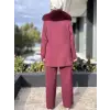 Qupra Seyyar Kürk Aksesuarlı Tunik Pantolon Takım WAC92054