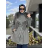 Qupra Seyyar Kürk Yakalı Kaşe Kaban WAC91010