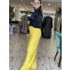 SAİSEİ Beli Lastikli Viscon Cepli Palazzo Pantolon