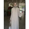 SENNA Andrea Fermuarlı Bej Abaya 4011S23