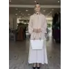 SENNA Andrea Fermuarlı Bej Abaya 4011S23