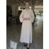 SENNA Andrea Fermuarlı Bej Abaya 4011S23