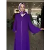 SENNA Andrea Fermuarlı Mor Abaya 4011S23