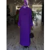SENNA Andrea Fermuarlı Mor Abaya 4011S23