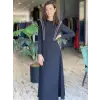 SENNA Carolina Siyah Tesettür Abiye Elbise 3002S23
