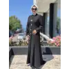 SENNA Hemera Düğmeli Tesettür Abiye Elbise SD2530037
