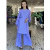 SENNA Jardin Lila Tunik Pantolon Tesettür Abiye Takım 9008S23