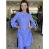 SENNA Jardin Lila Tunik Pantolon Tesettür Abiye Takım 9008S23