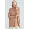 Tığ Triko Balıkçı Yaka Oversize Basic Triko Tunik TNK21135
