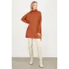 Tığ Triko Balıkçı Yaka Oversize Basic Triko Tunik TNK21135