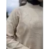 Tığ Triko İşlemeli Yarım Balıkçıyaka Bluz BLZ22001