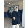 Tığ Triko Kolu Drape Detaylı Modal Tunik TNK4053