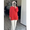 Tığ Triko Kolu Drape Detaylı Modal Tunik TNK4053