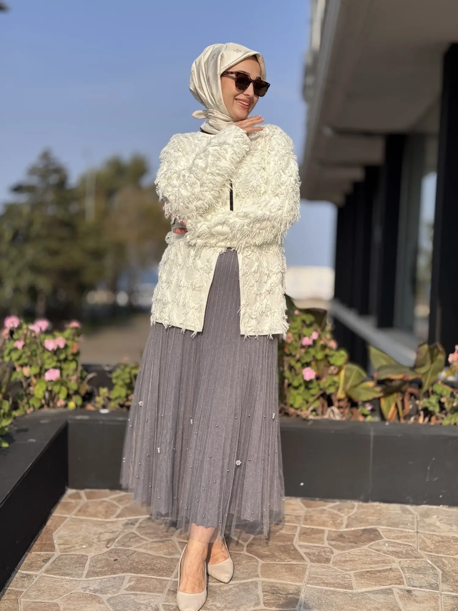 Ghisa Saçaklı Örme Triko Ceket G3309