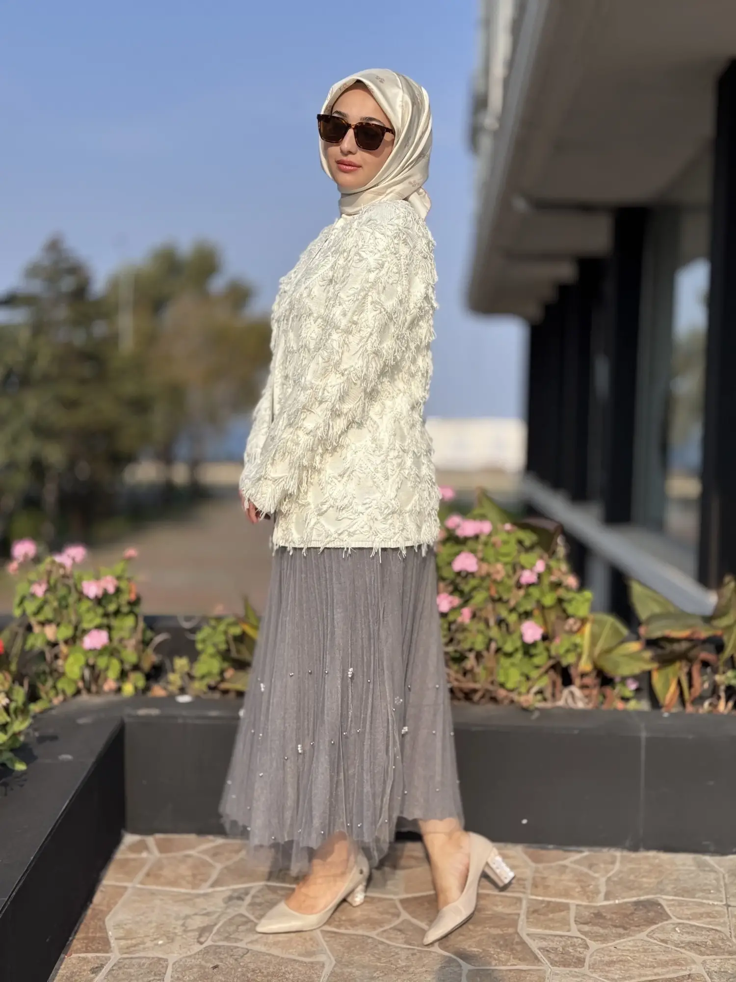 Ghisa Saçaklı Örme Triko Ceket G3309