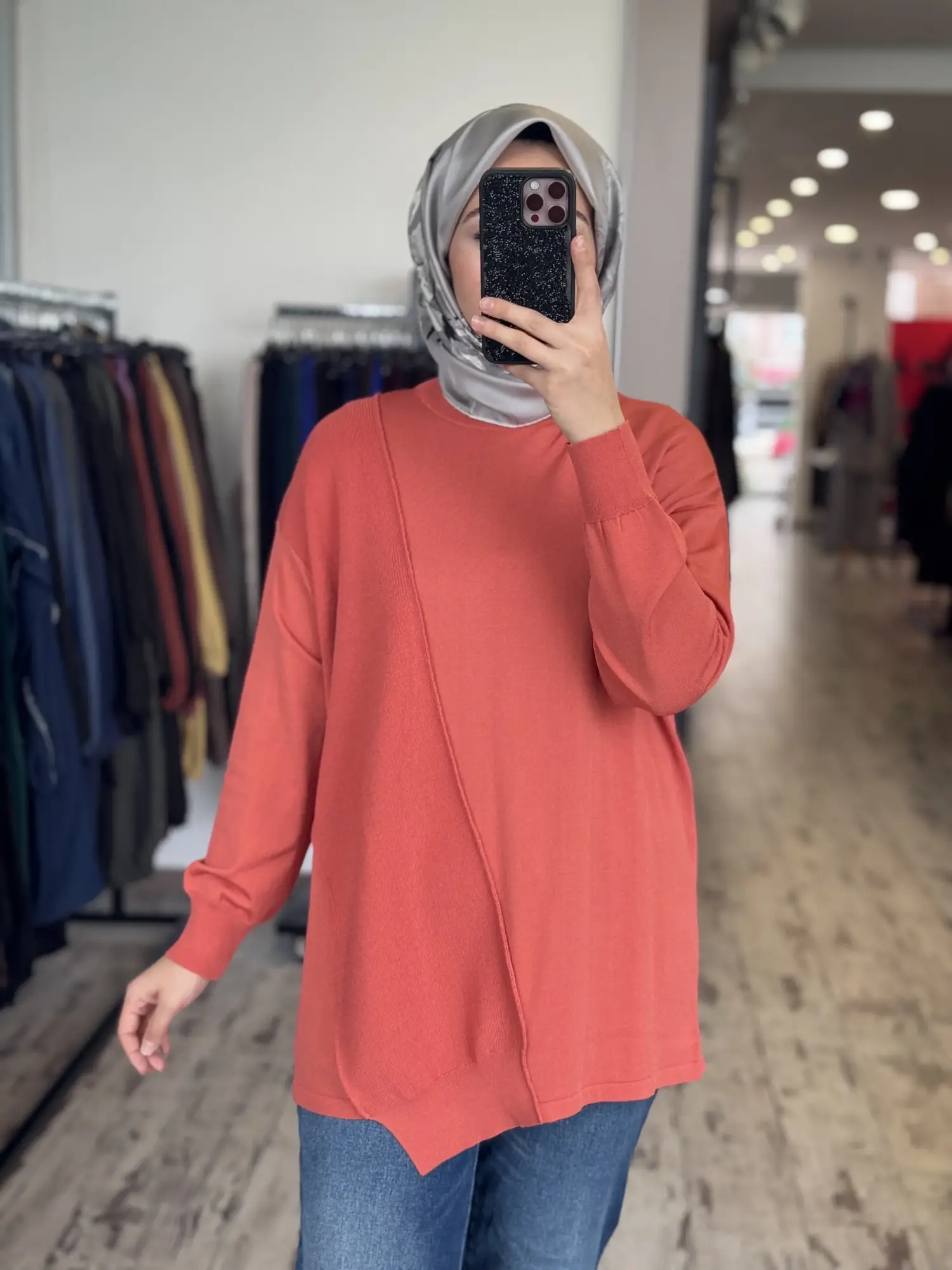 Tığ Triko Örgü Detaylı Rayon Tunik TNK21872