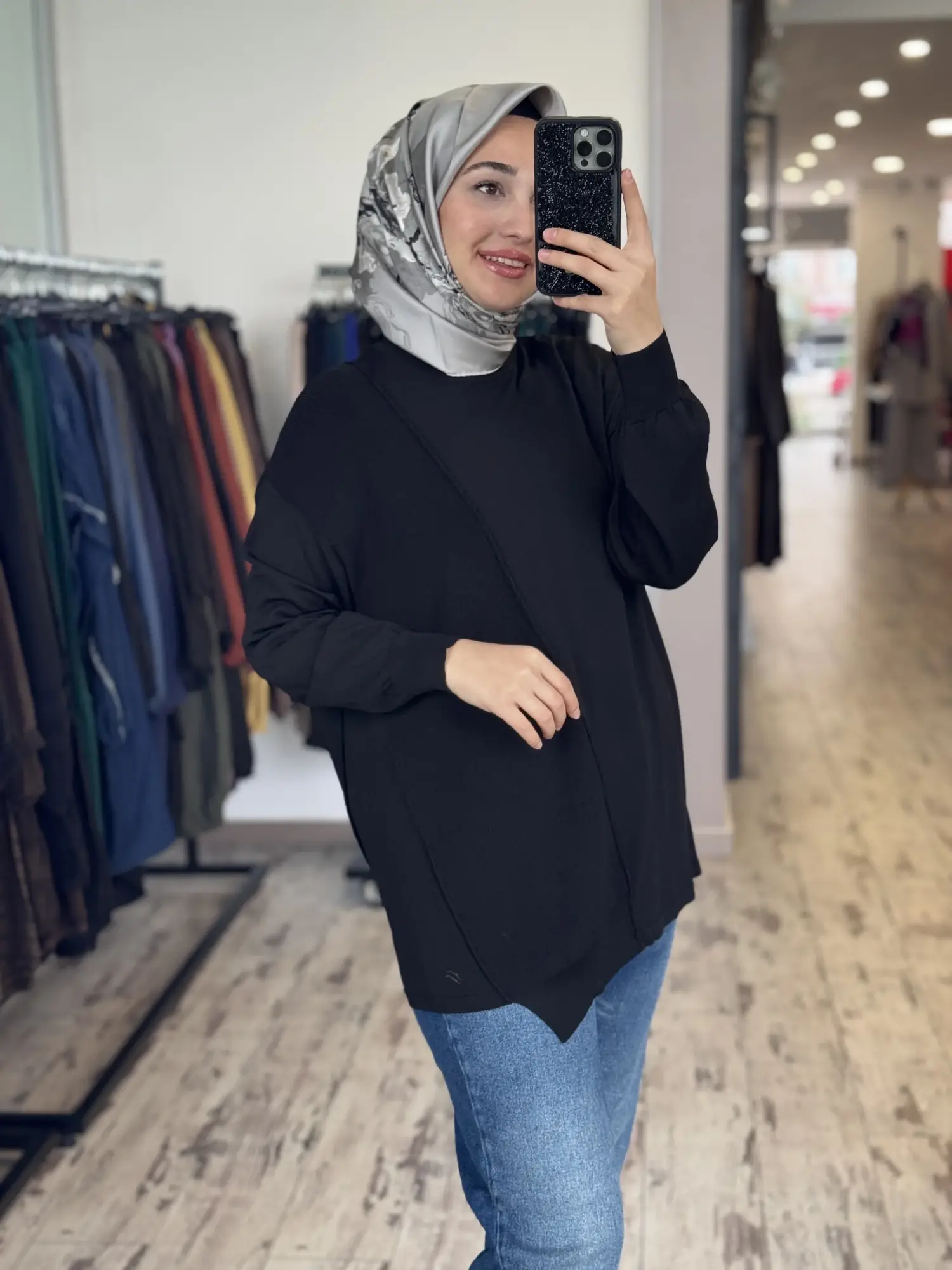 Tığ Triko Örgü Detaylı Rayon Tunik TNK21872