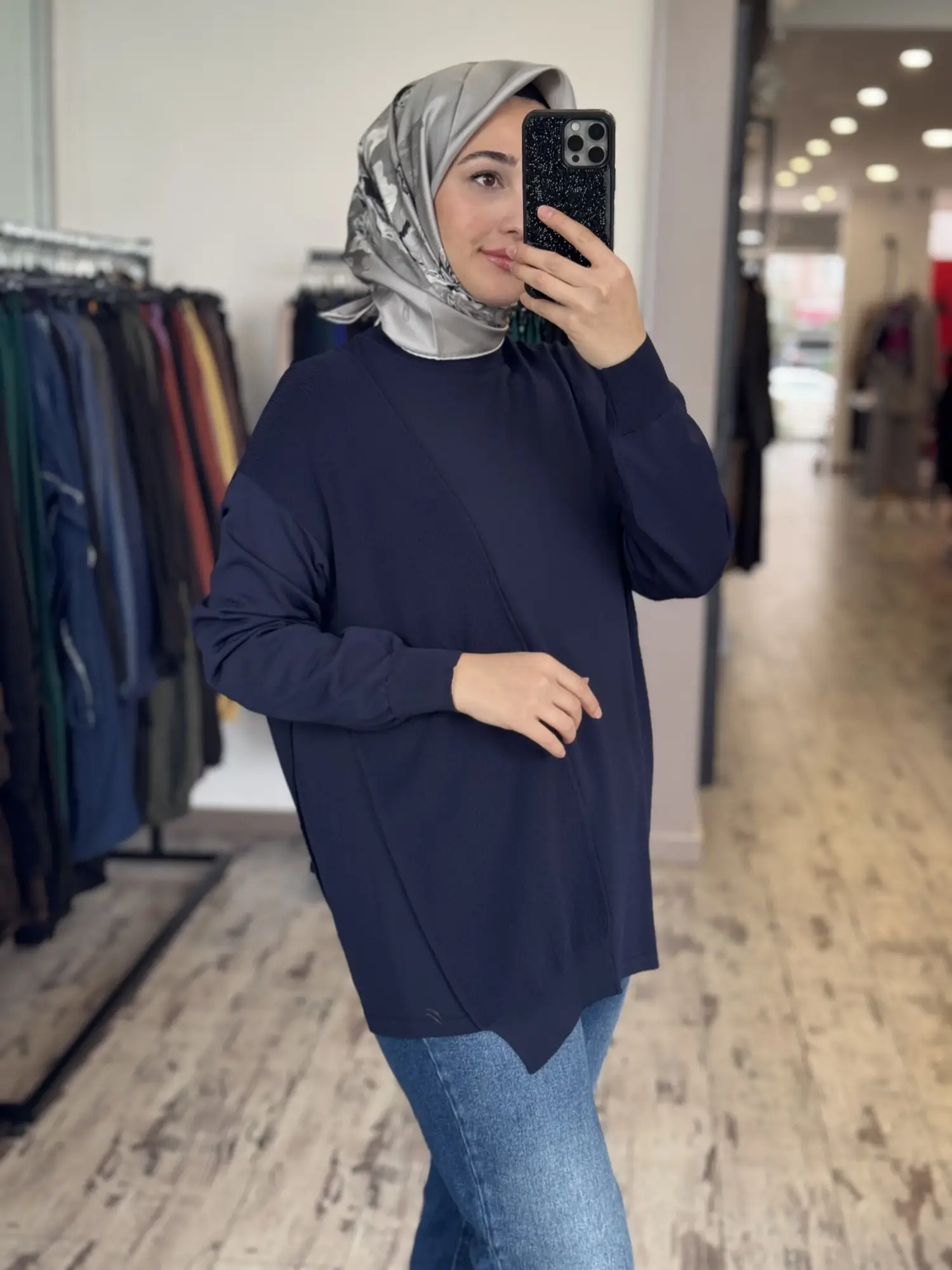 Tığ Triko Örgü Detaylı Rayon Tunik TNK21872