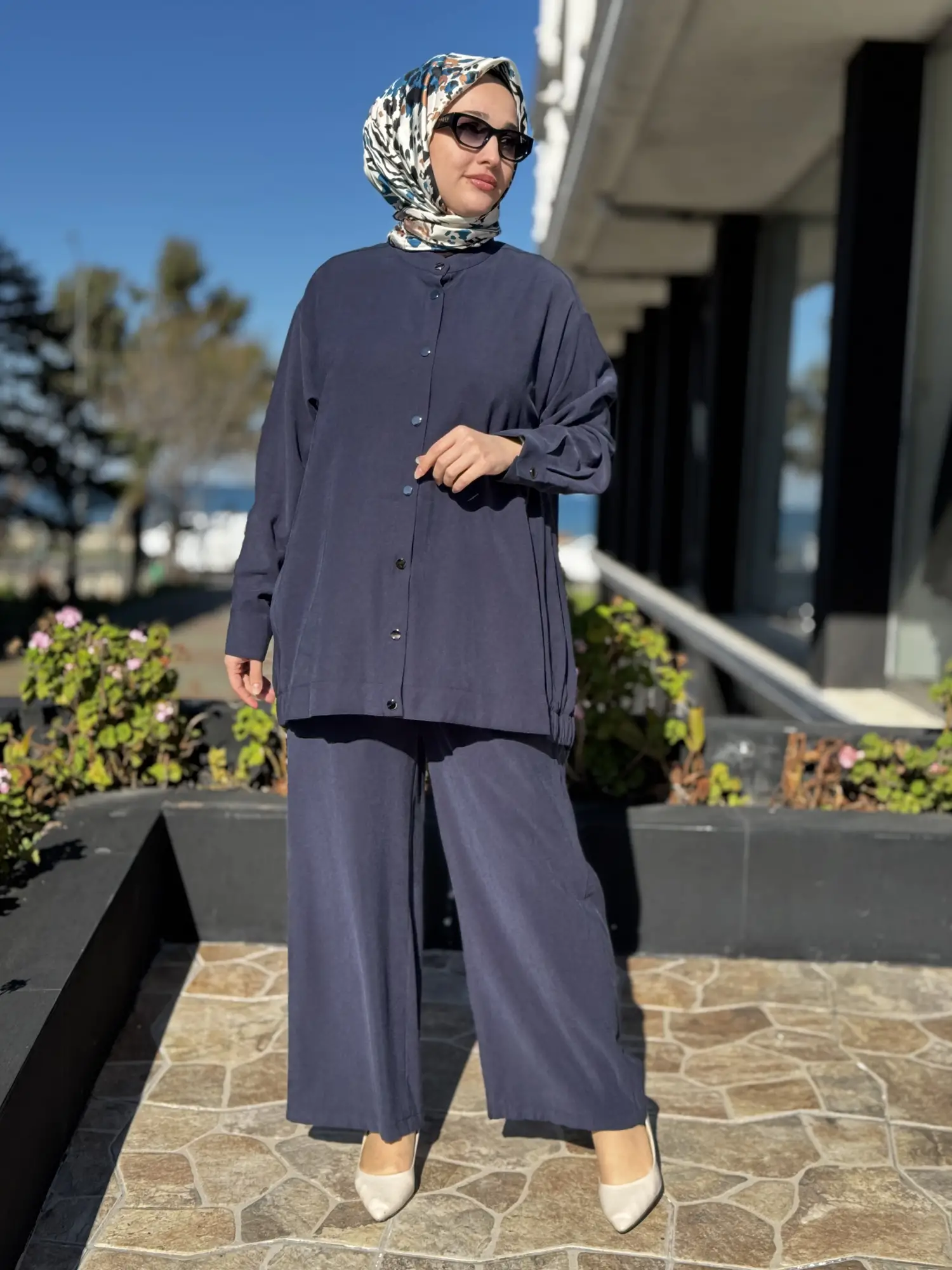 Almarwah 202971 Tencel Tunik Pantolon Takım
