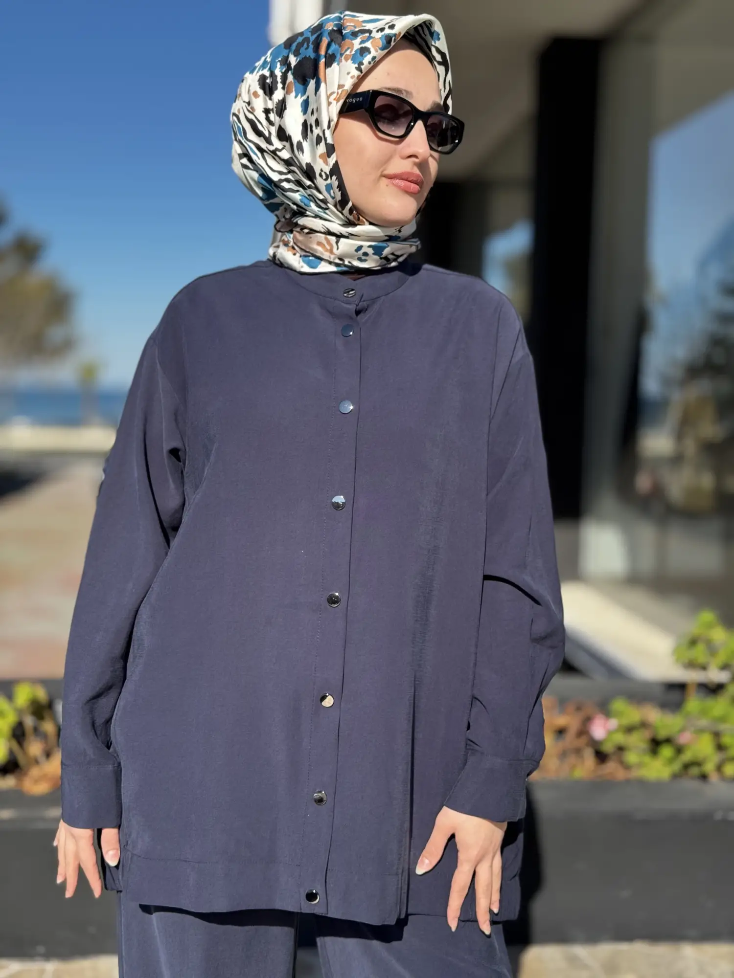 Almarwah 202971 Tencel Tunik Pantolon Takım