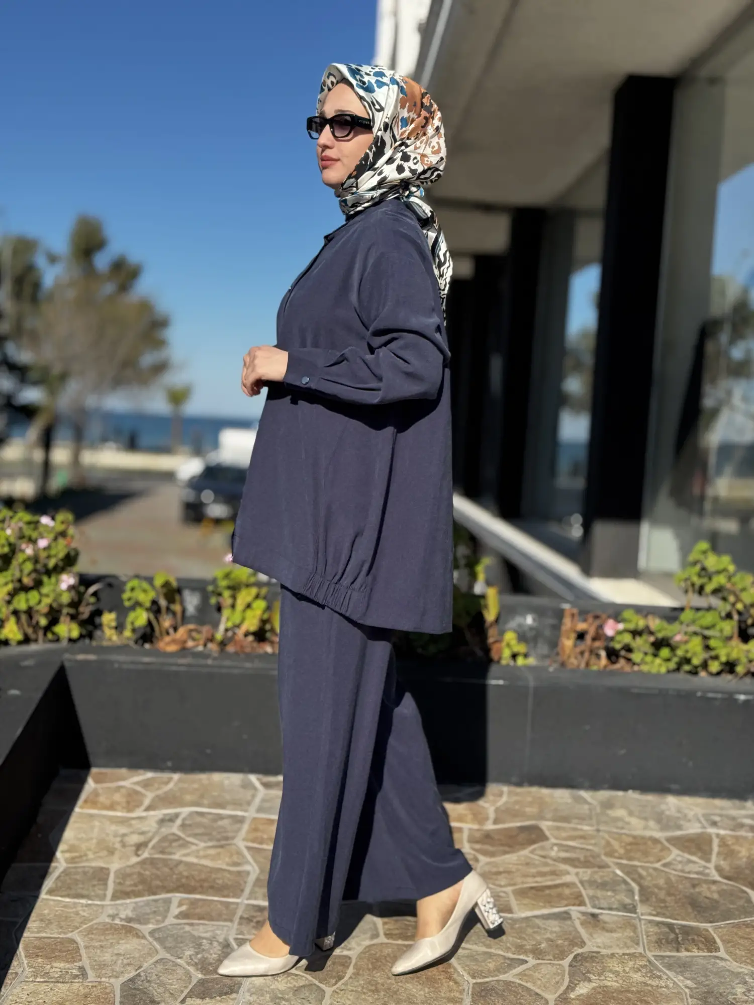 Almarwah 202971 Tencel Tunik Pantolon Takım