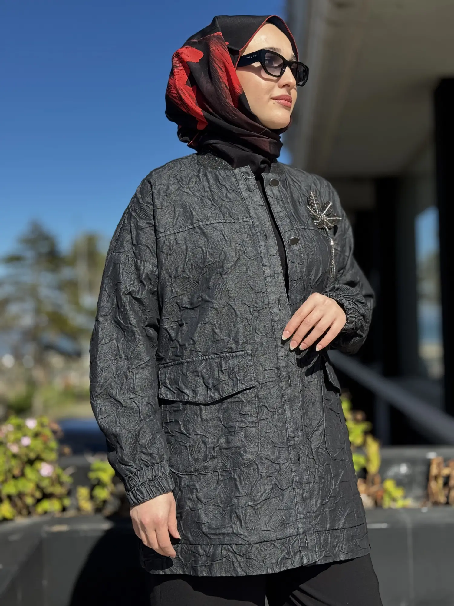 Kayra Kraşlı Ribanalı Cepli Ceket