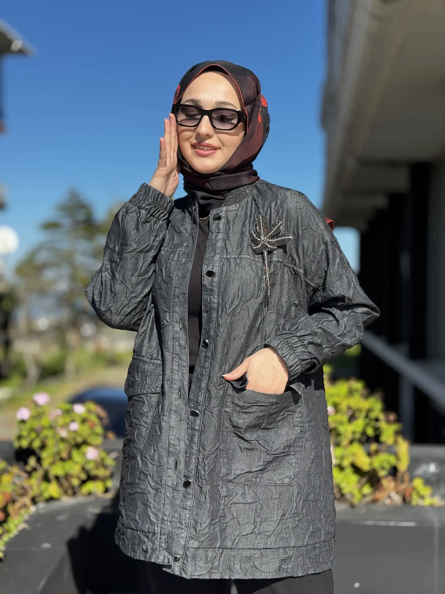 Kayra Kraşlı Ribanalı Cepli Ceket