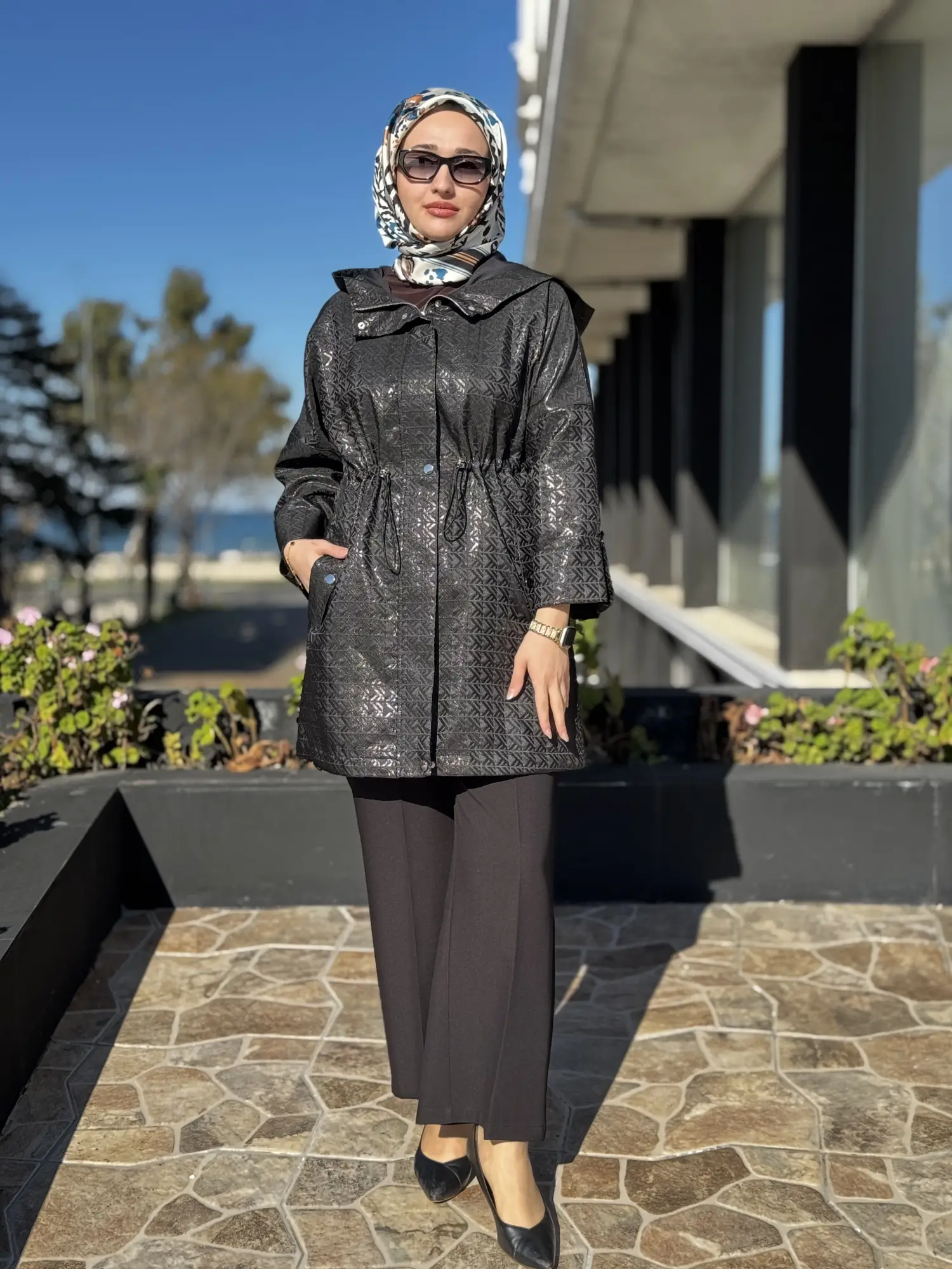 Kayra Yüksek Bel Geniş Paça Cepli Pantolon