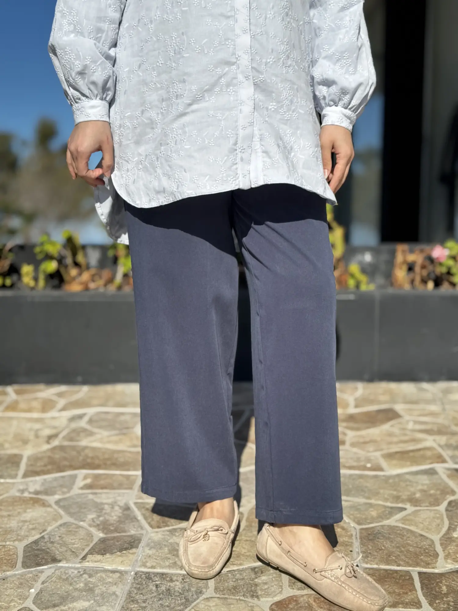 Kayra Beli Lastikli ve Bağcık Detaylı Cepli Rahat Pantolon