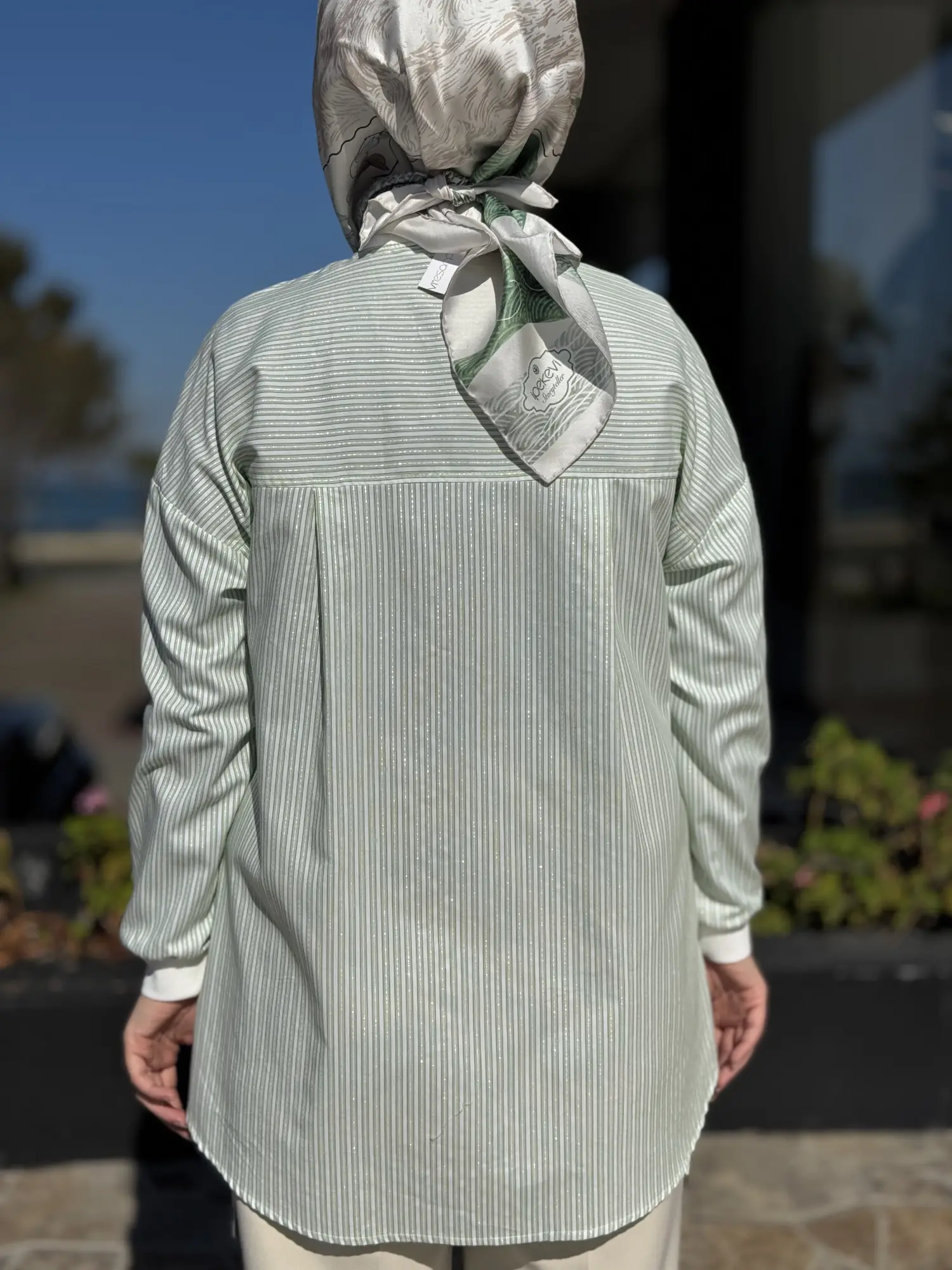 Kayra Sim Ve Çizgi Detaylı Fermuarlı Ceket