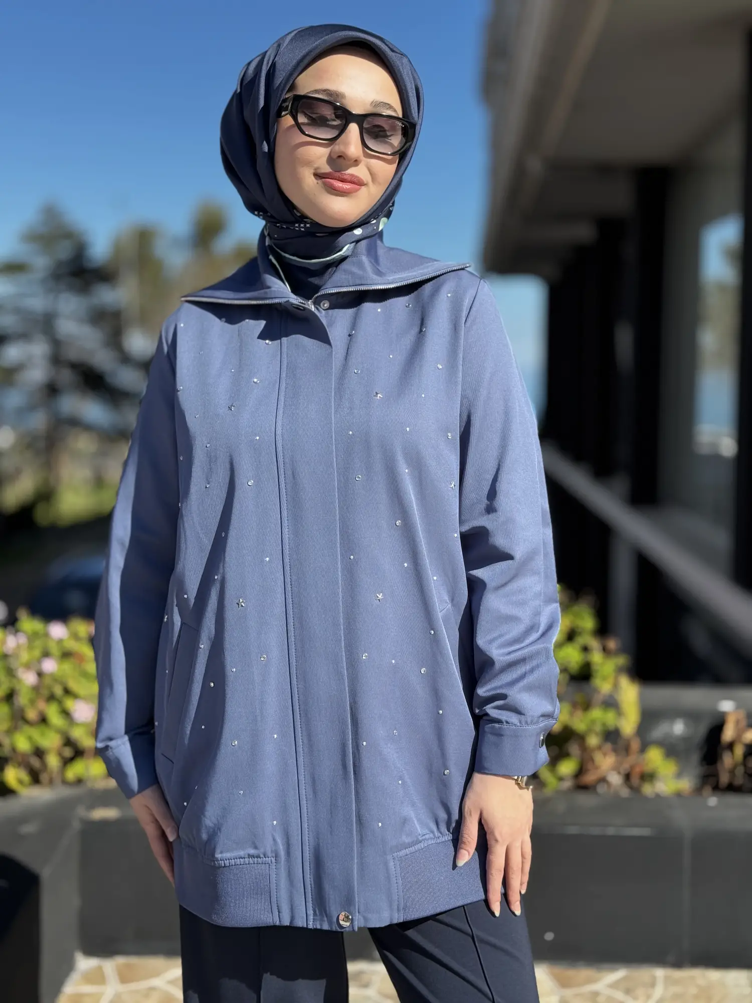 Kayra Kristal Taşlı Ribanalı Ceket