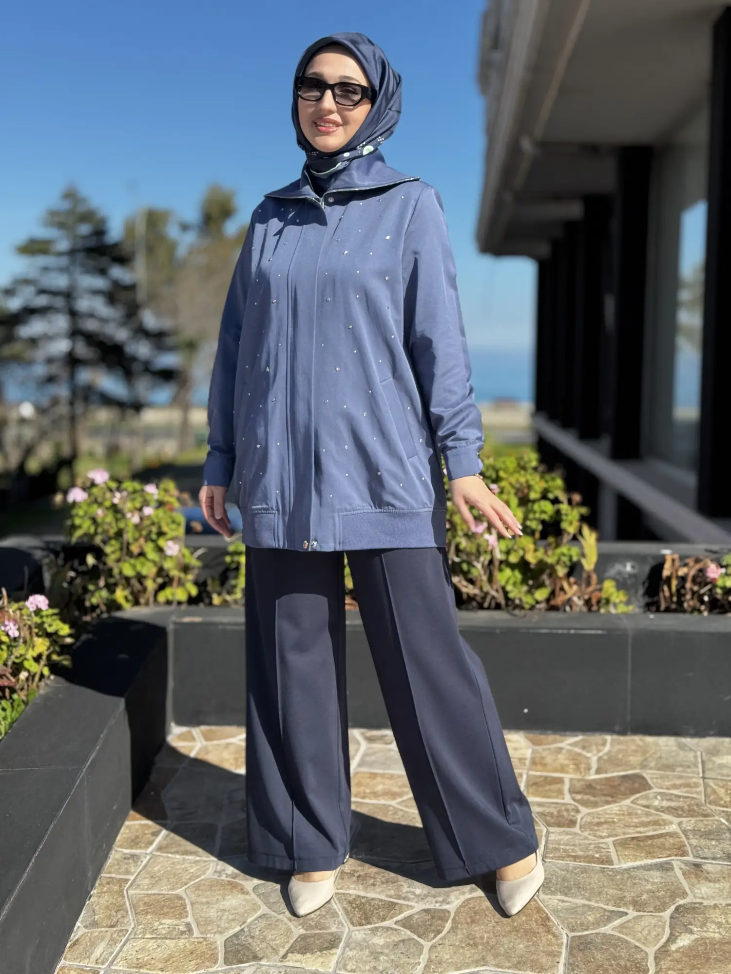 Kayra Kristal Taşlı Ribanalı Ceket