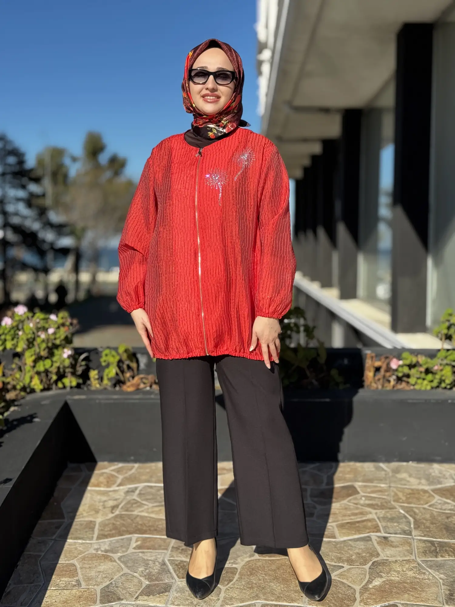 Kayra Yüksek Bel Kemerli Boru Paça Pantolon