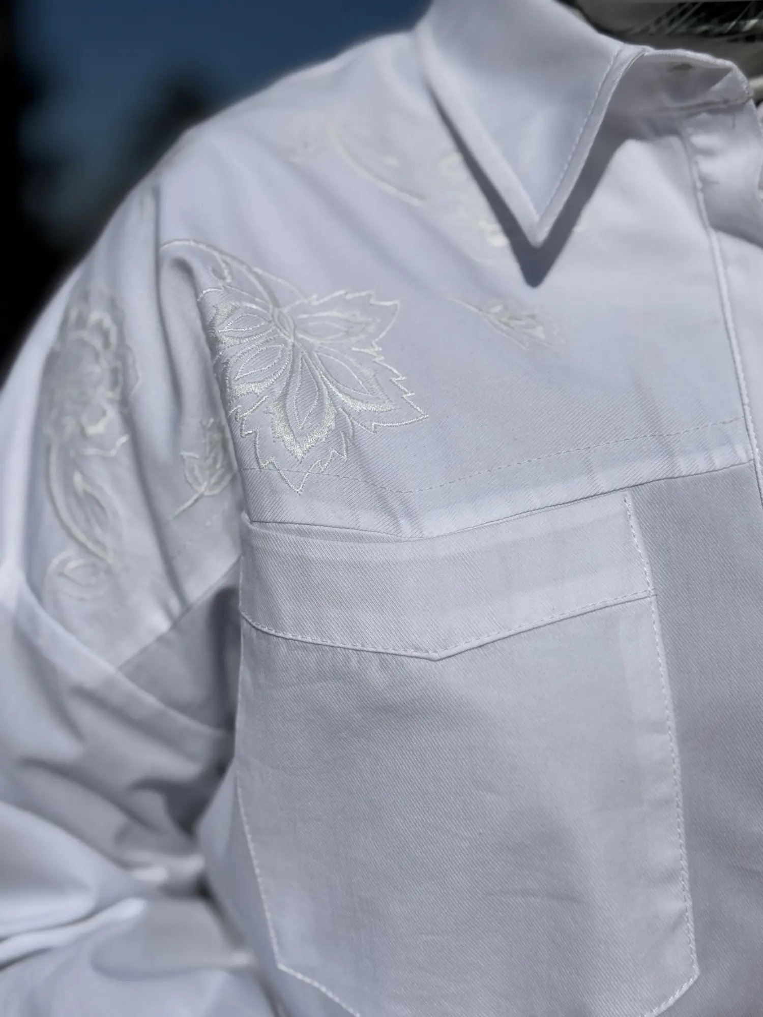 Kayra Nakış Detaylı Poplin Gömlek