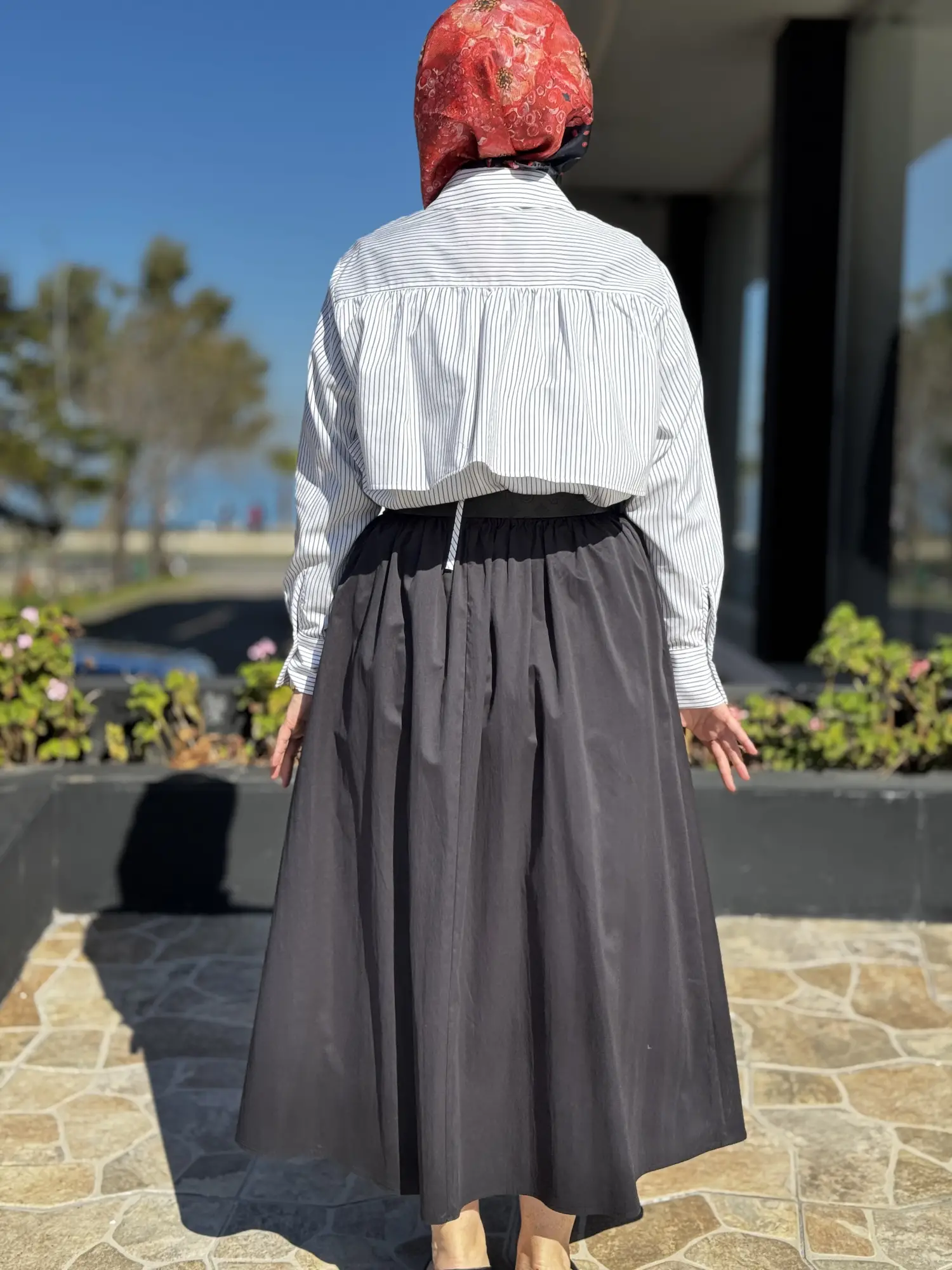 Kayra Beli Lastikli Cepli Etek