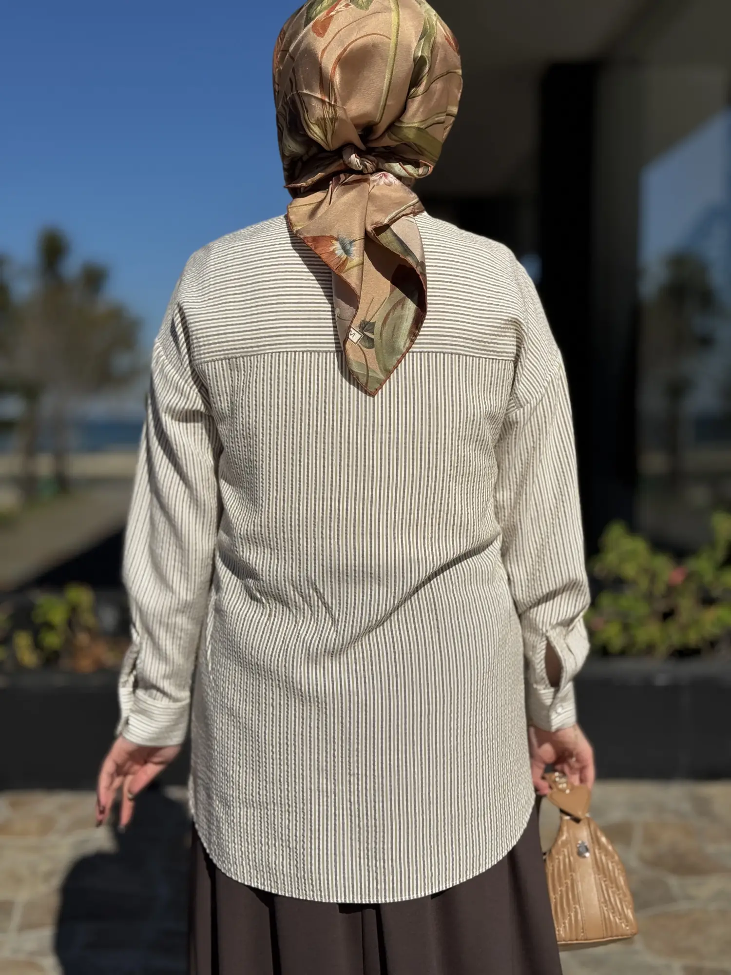 Kayra Çizgili Gofre Kumaş Gömlek