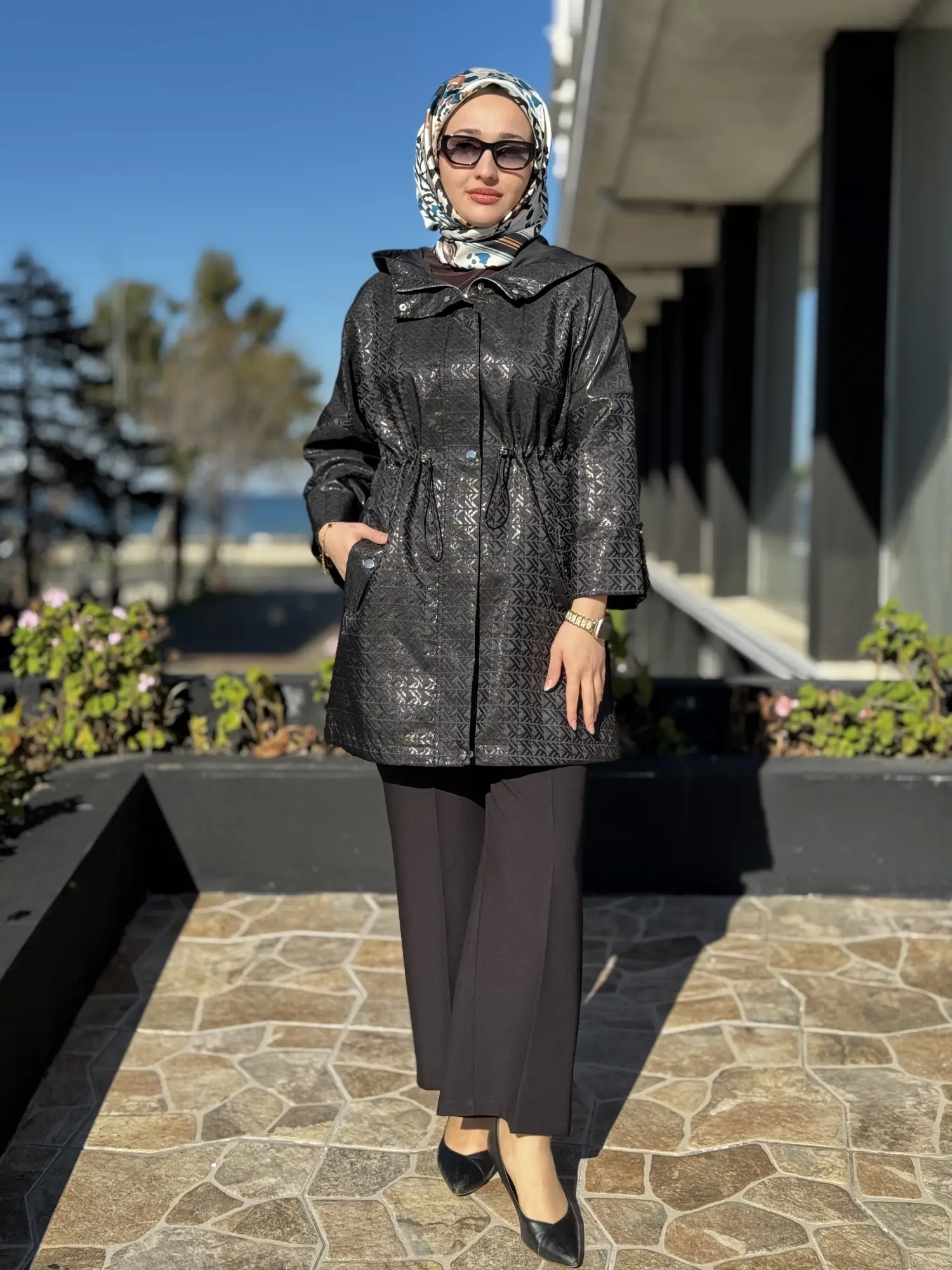 Kayra Jakarlı Kapüşonlu Kap KA24001