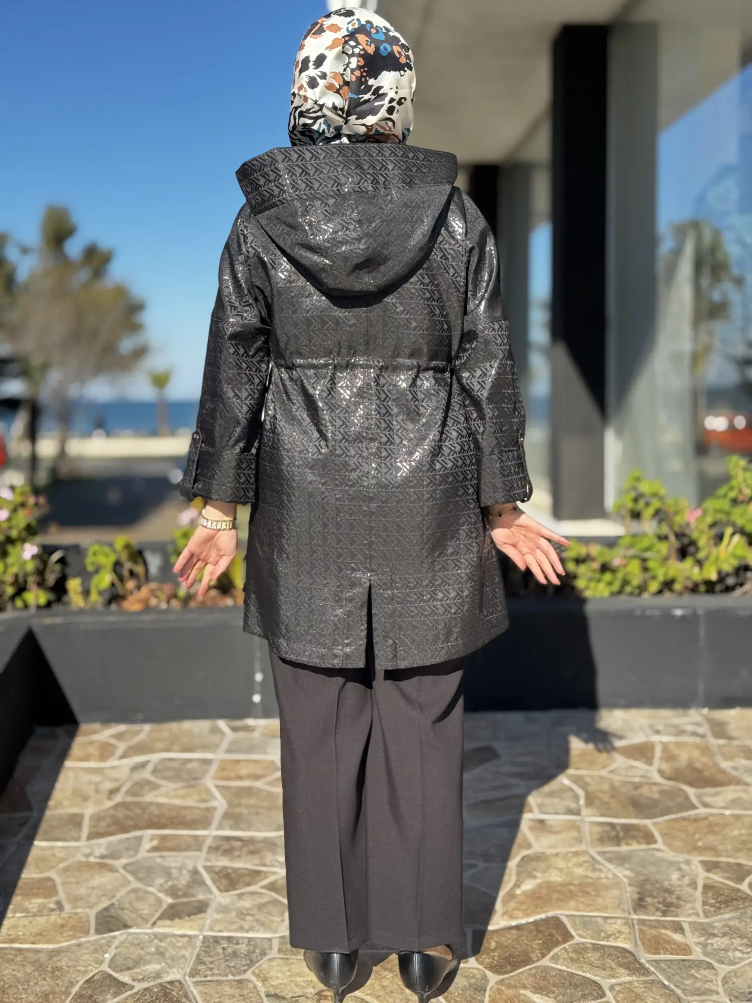 Kayra Jakarlı Kapüşonlu Kap KA24001