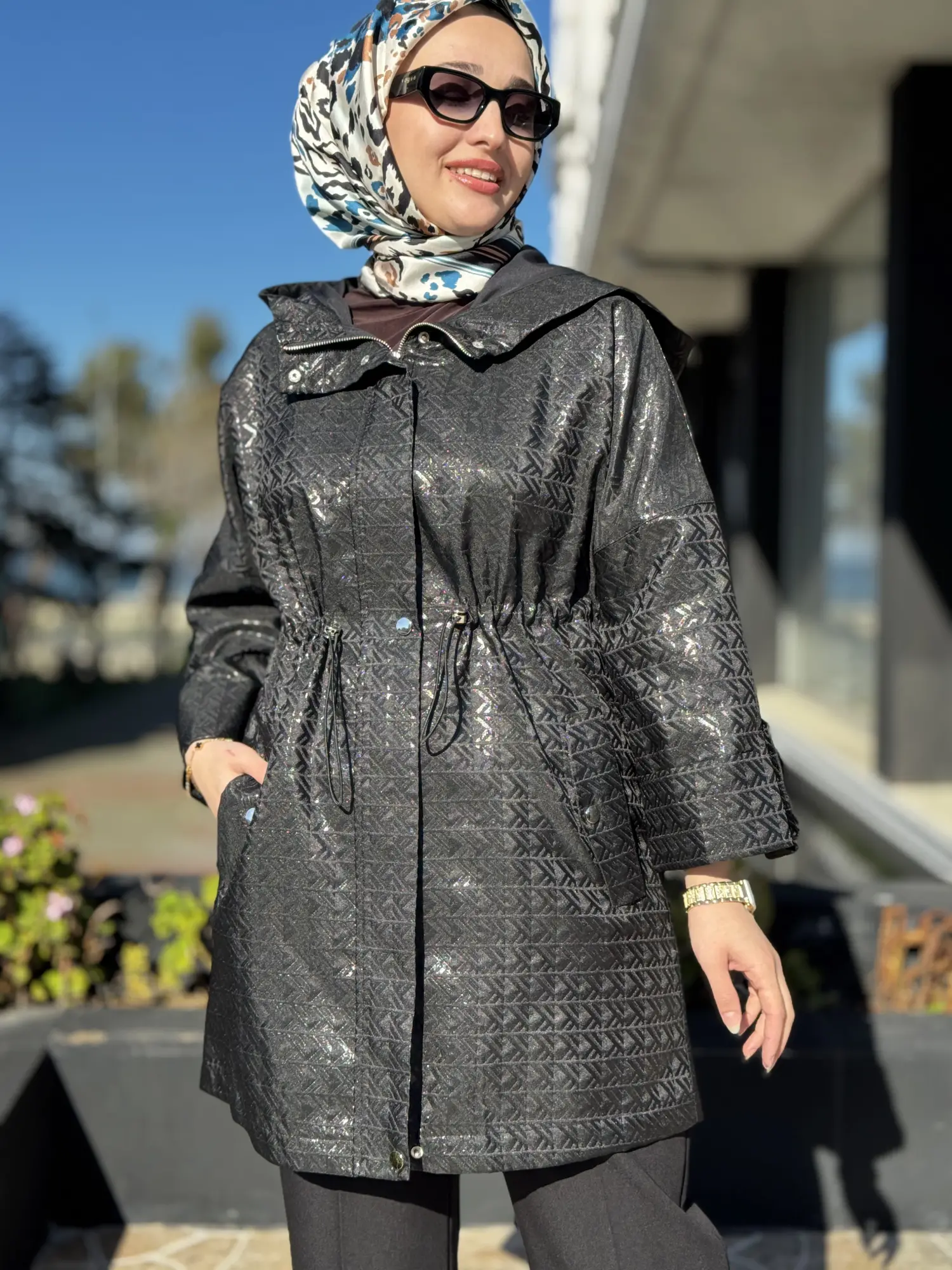 Kayra Jakarlı Kapüşonlu Kap KA24001