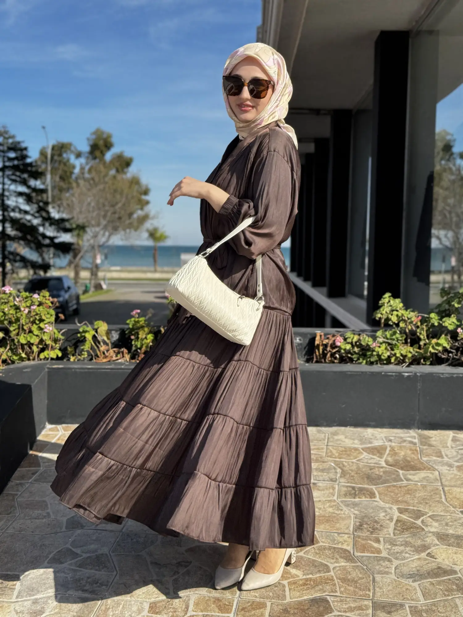 Almarwah Kraşlı Kolsuz Elbise Ceket Takım 202972