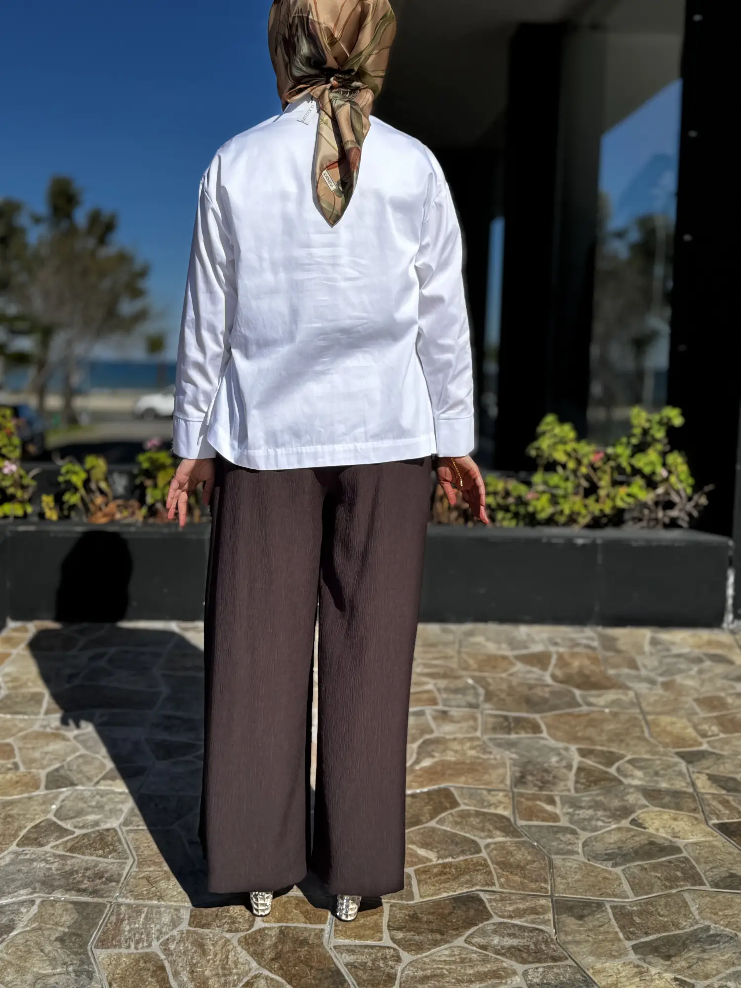 Almarwah Pileli Bol Paça Kraşlı Pantolon 606120