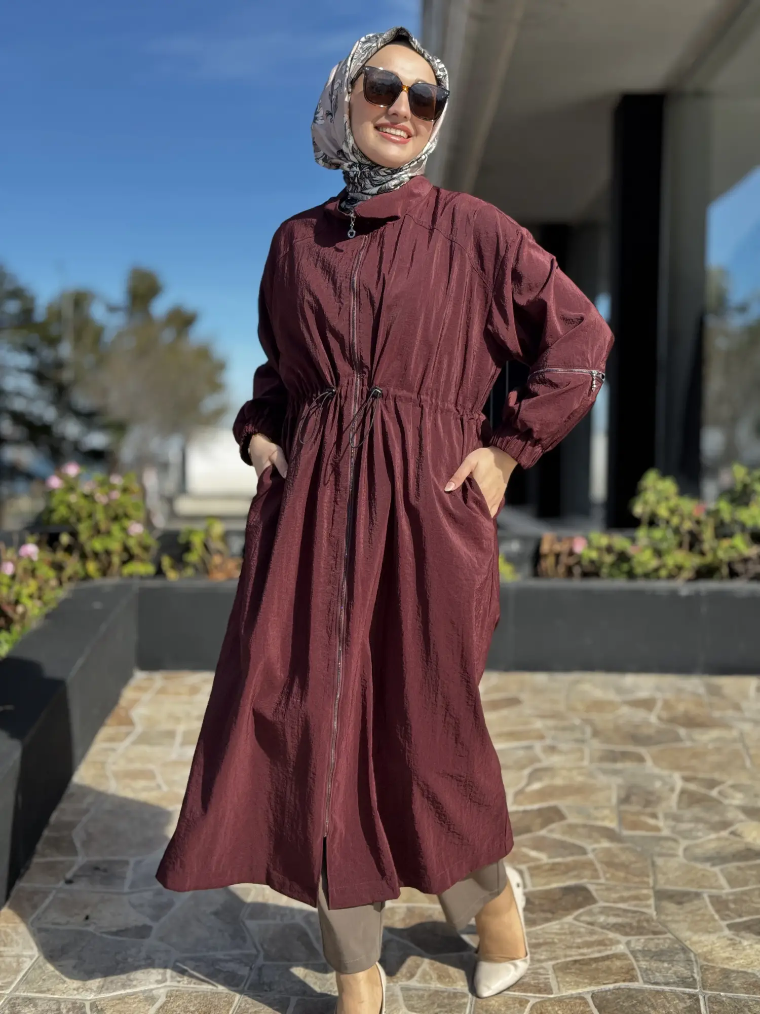 Almarwah Kol Fermuar Detaylı Kraşlı Kap 405020